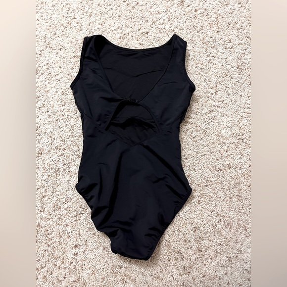 Boatneck professional black leotard - Picture 2 of 2